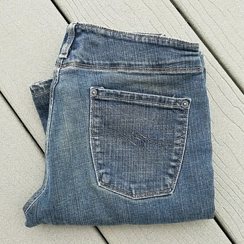 Silver Jeans interesting dusty blue wash